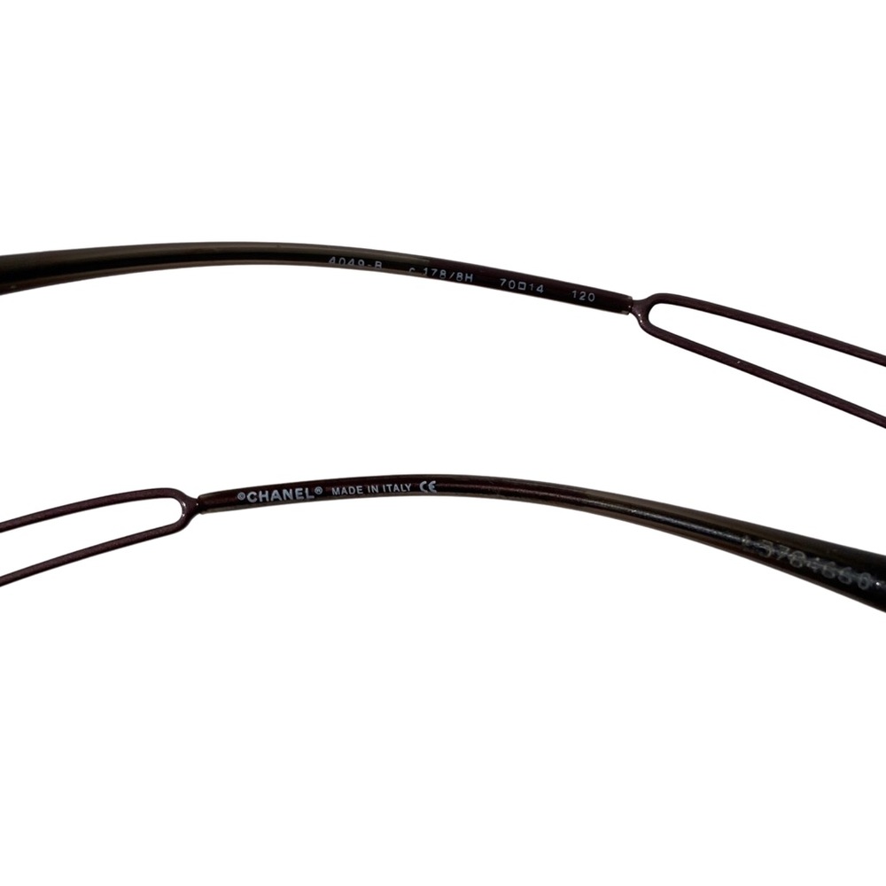 Chanel 4049B Purple Gradient Rhinestone Rimless Sunglasses - Picture 5 of 9